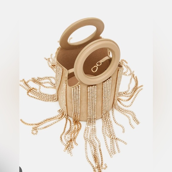 Cult Gaia Taryn Embellished Top Handle Bag in Sand Dollar - Picture 3 of 10